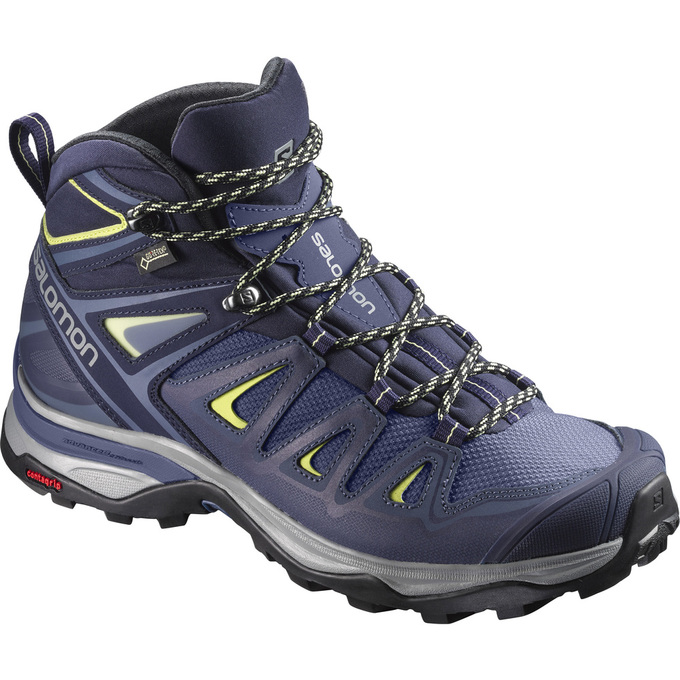 Salomon X ULTRA 3 WIDE MID GTX® W Zapatillas Trekking Mujer - Azules Oscuro - Colombia (16972-MHWA)